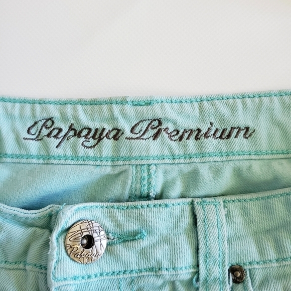 2114 * Papaya Premium Denim Micro Shorts Size Juniors M - Picture 3 of 9